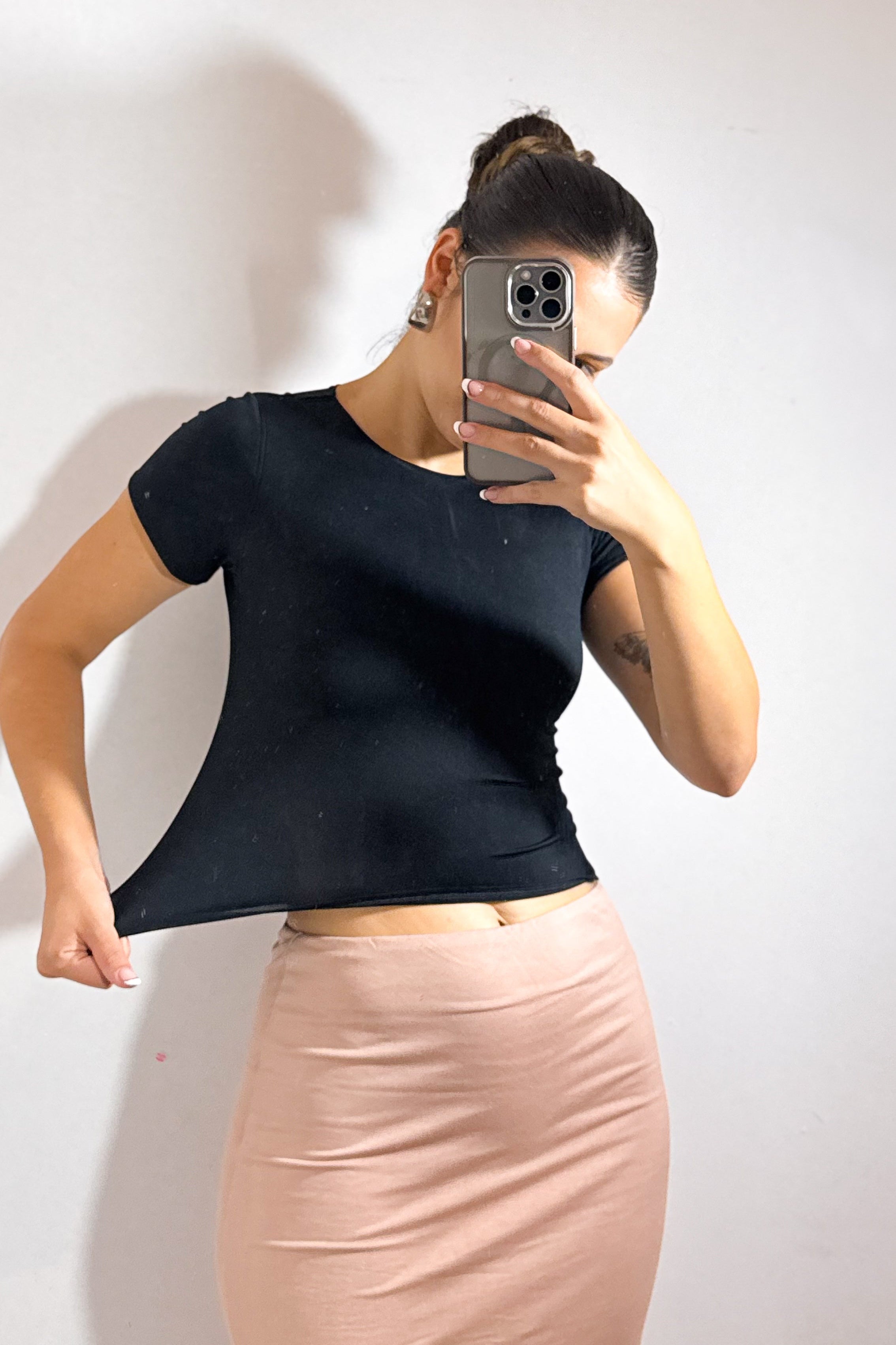 Baby Tee Suplex com Toque de Poliamida