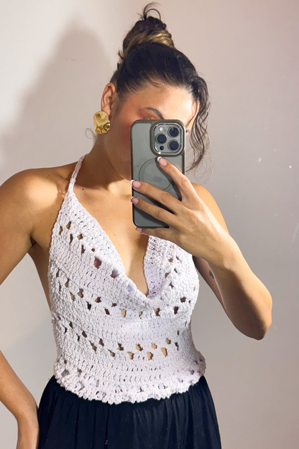 Blusa Crochê Branca